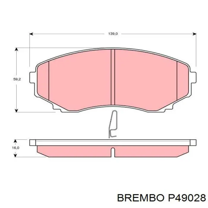 Передні тормозні колодки P49028 Brembo