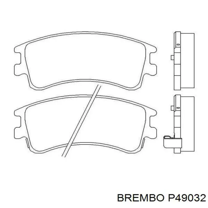 Передні тормозні колодки P49032 Brembo