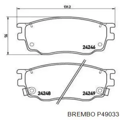 Колодки гальмівні передні, дискові P49033 Brembo