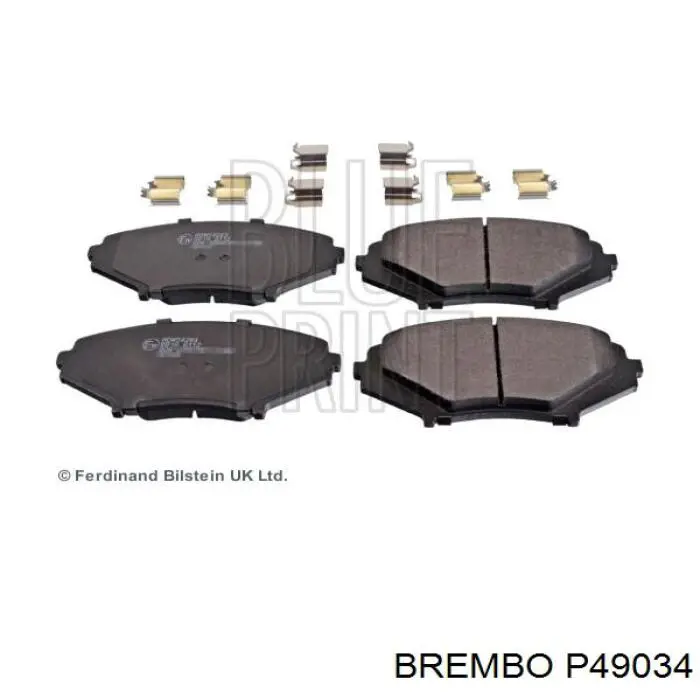 Купити P49034 Brembo Колодки гальмівні передні, дискові