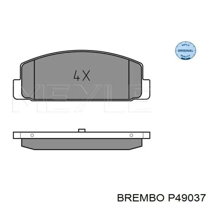 Купити P49037 Brembo Задні колодки