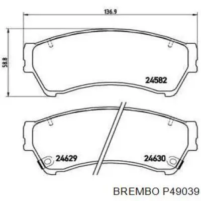 Гальмівні колодки Brembo P49039 ціна, від 28.33 USD