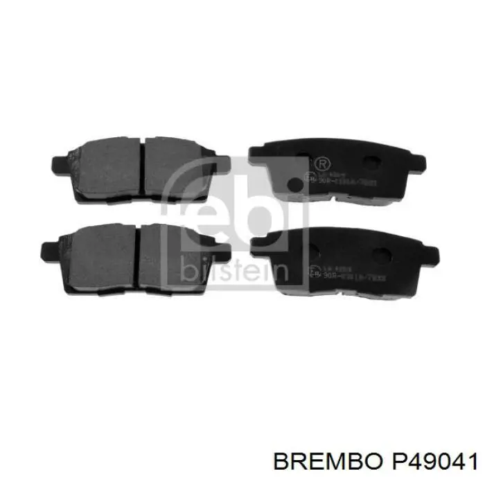P49041 Brembo колодки гальмові задні, дискові