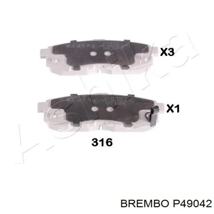 Задні дискові колодки Brembo P49042