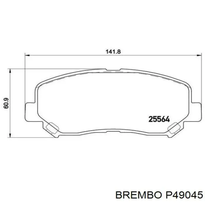 Колодки гальмівні передні, дискові P49045 Brembo