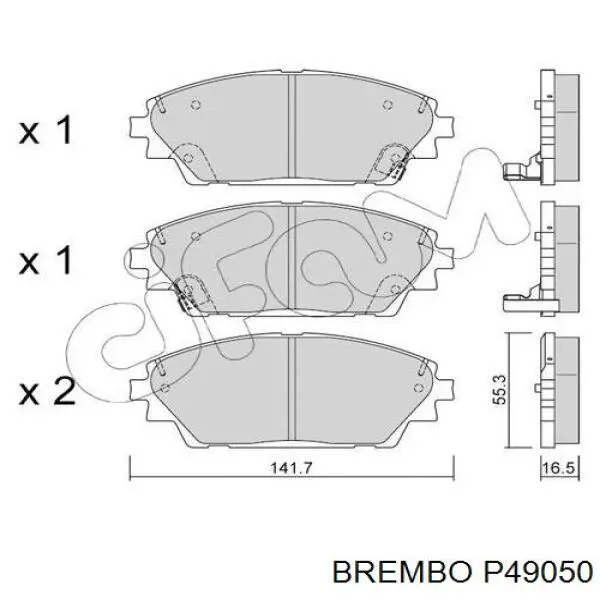 Тормозні колодки Brembo P49050