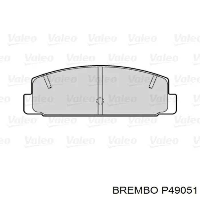 P49051 Brembo Колодки гальмівні задні, дискові