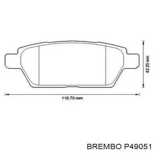 Задні гальмівні колодки Brembo P49051 ціна, від 21.80 USD
