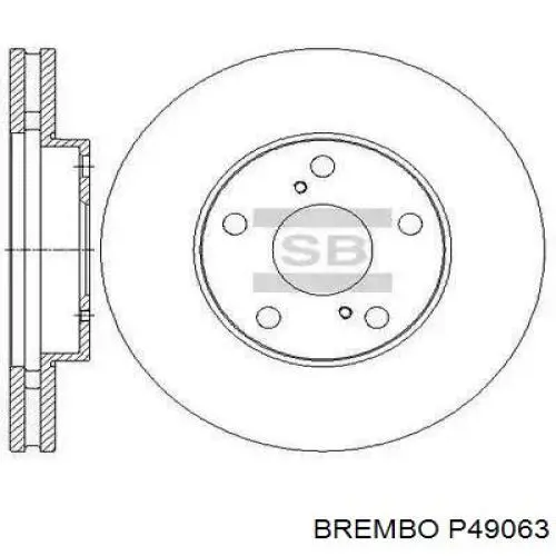 Задні гальмівні колодки P49063 Brembo