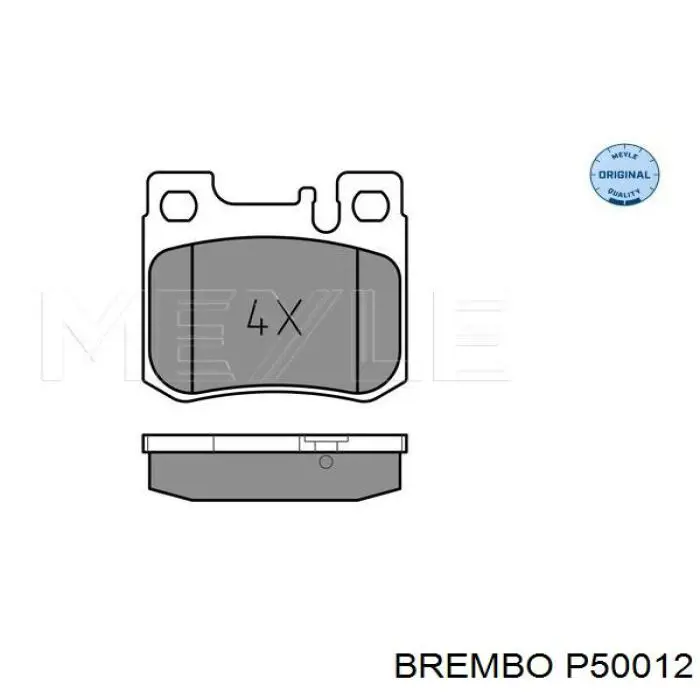 Задні дискові колодки Brembo P50012