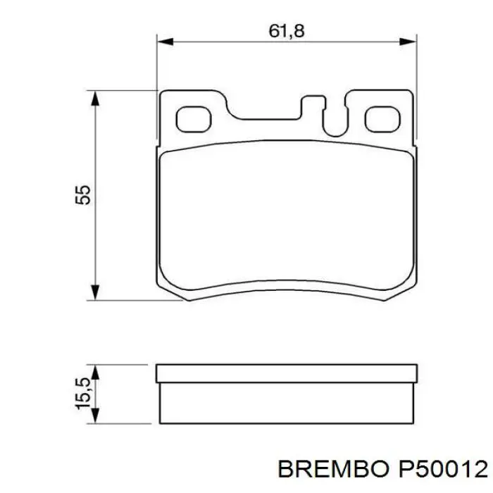 Купити P50012 Brembo Задні колодки