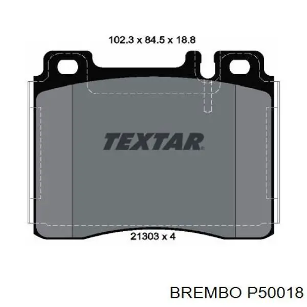 Передні тормозні колодки P50018 Brembo