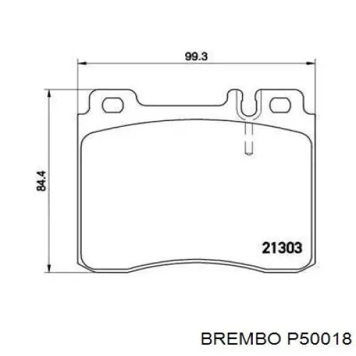 P50018 Brembo Передні гальмівні колодки