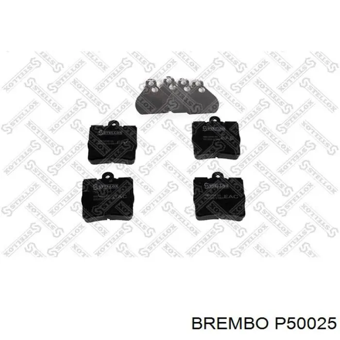 P50025 Brembo Колодки гальмівні задні, дискові