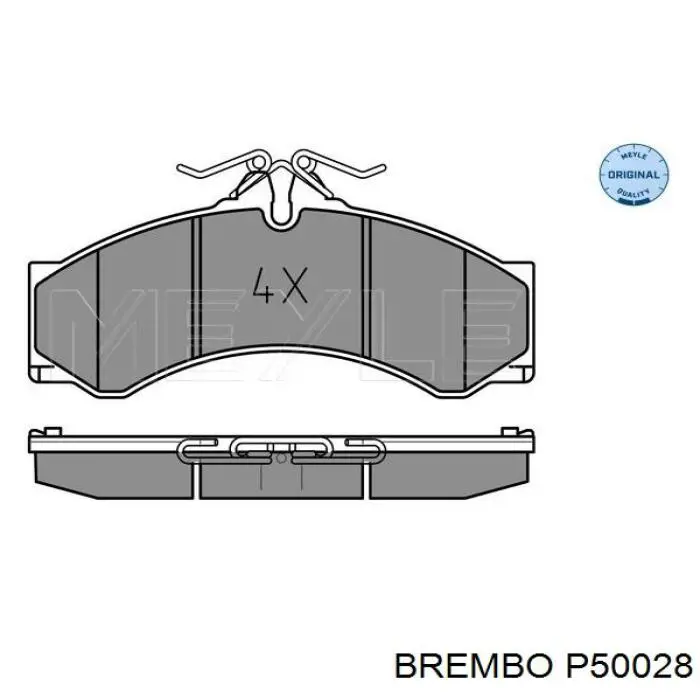 Купити P50028 Brembo Колодки гальмівні передні, дискові