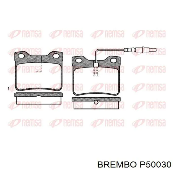 Задні гальмівні колодки P50030 Brembo
