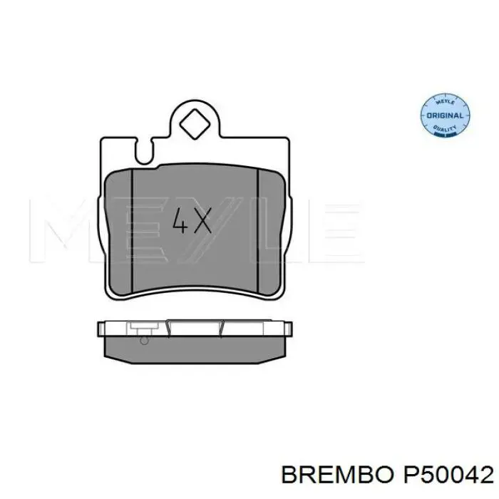 Задні дискові колодки Brembo P50042
