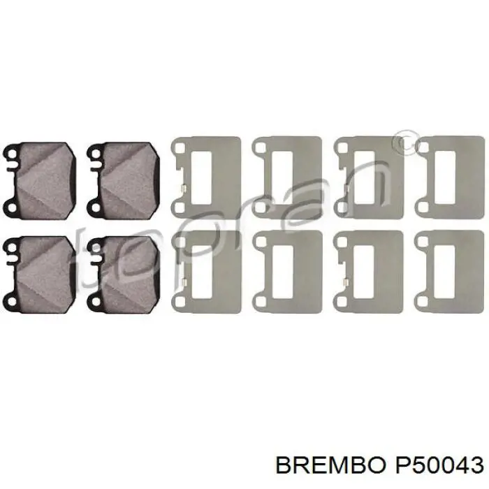 P50043 Brembo Колодки гальмівні задні, дискові