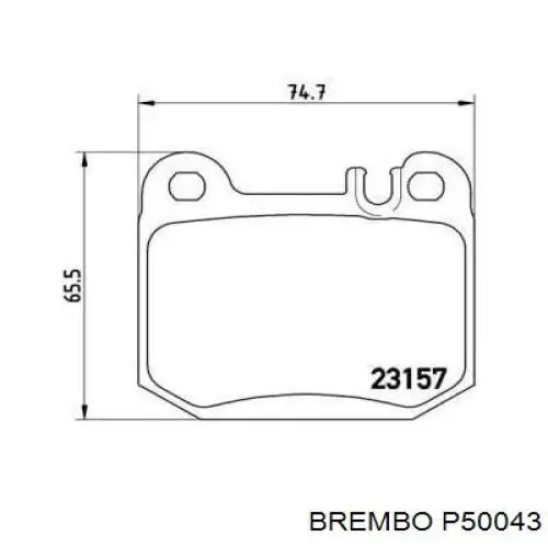Купити P50043 Brembo Задні колодки