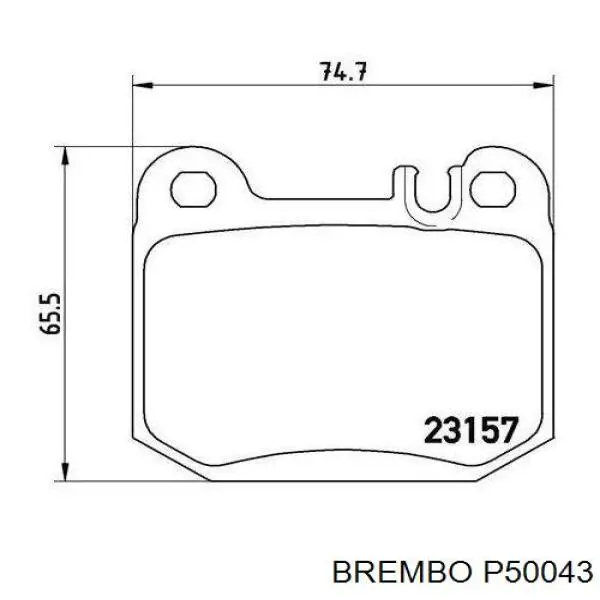 Задні гальмівні колодки Brembo P50043 ціна, від 37.08 USD