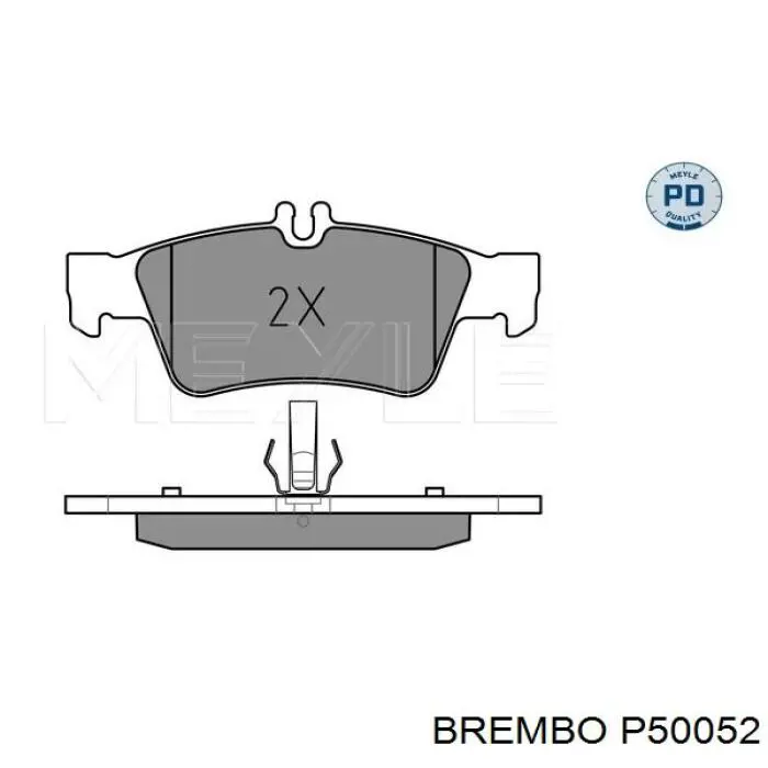 Купити P50052 Brembo Задні колодки