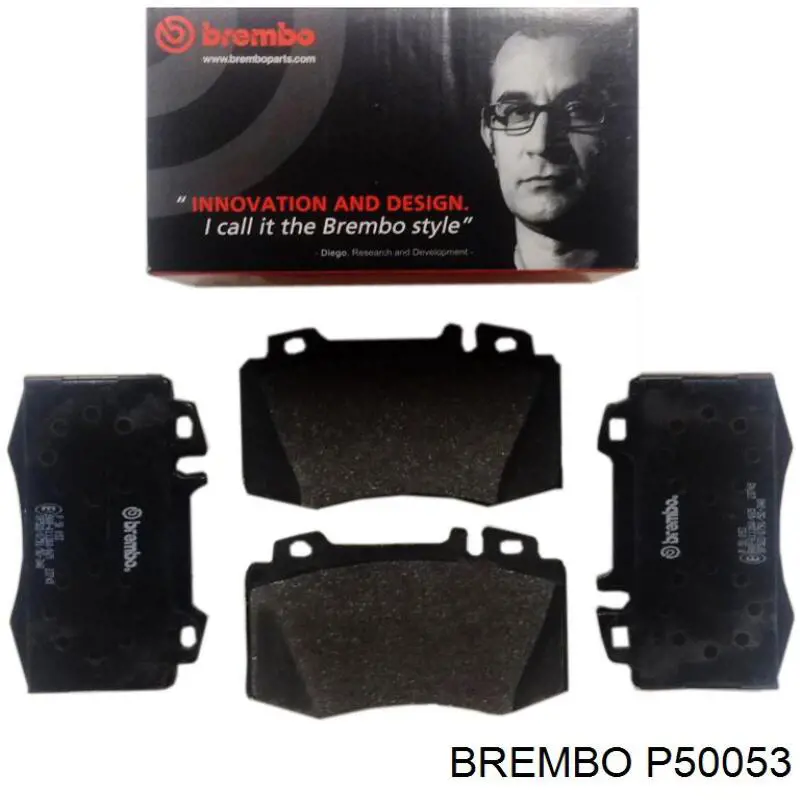 P50053 Brembo колодки гальмівні передні, дискові