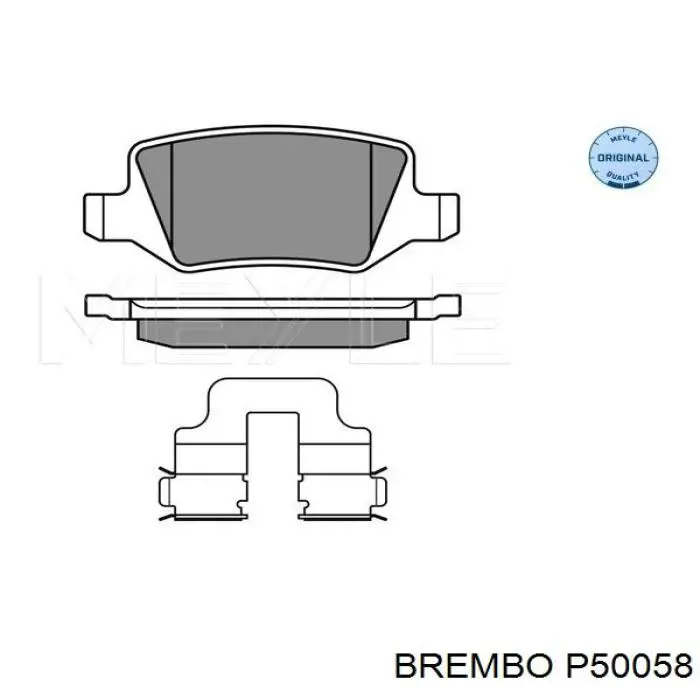 Колодки гальмові задні, дискові P50058 Brembo