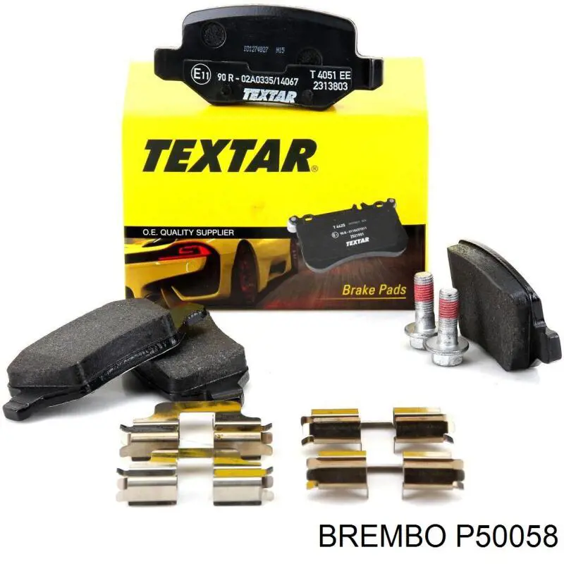 P50058 Brembo Колодки гальмівні задні, дискові