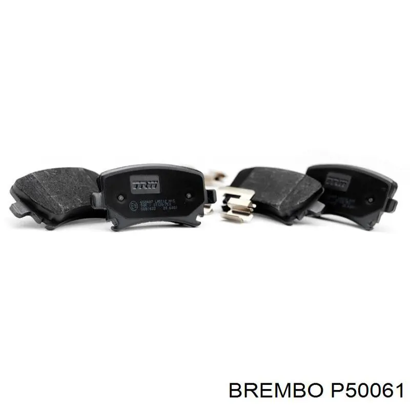 P50061 Brembo Колодки гальмівні задні, дискові