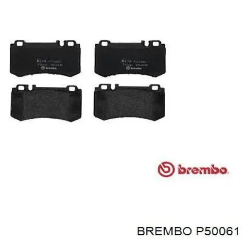 P50061 Brembo колодки гальмові задні, дискові