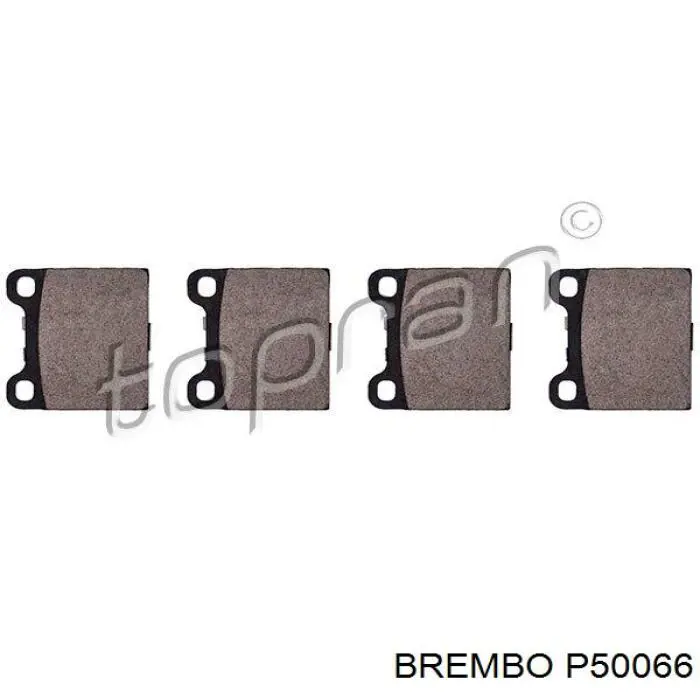 Задні гальмівні колодки P50066 Brembo
