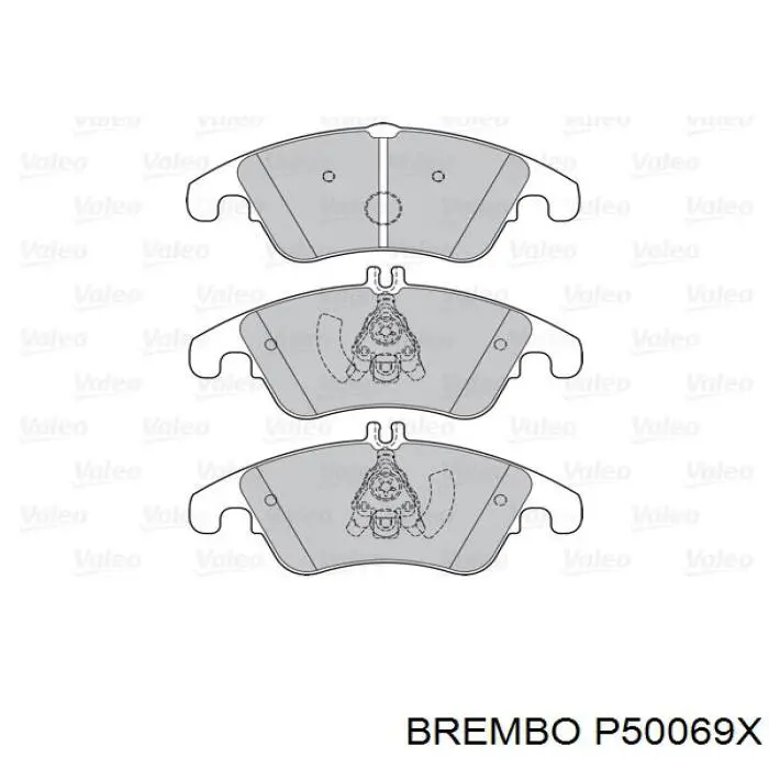 Гальмівні колодки Brembo P50069X ціна, від 79.76 USD