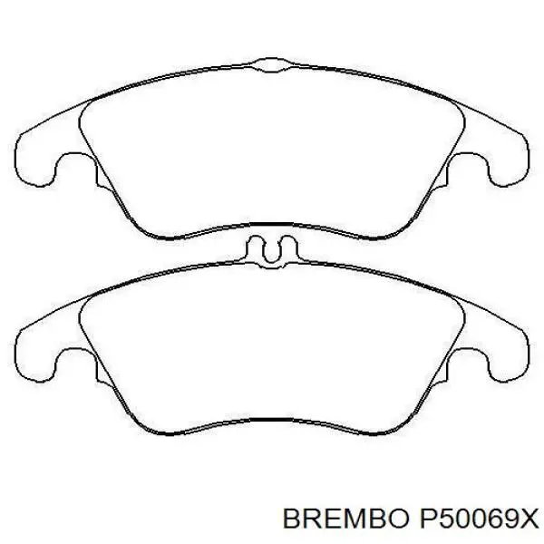 Купити P50069X Brembo Колодки гальмівні передні, дискові