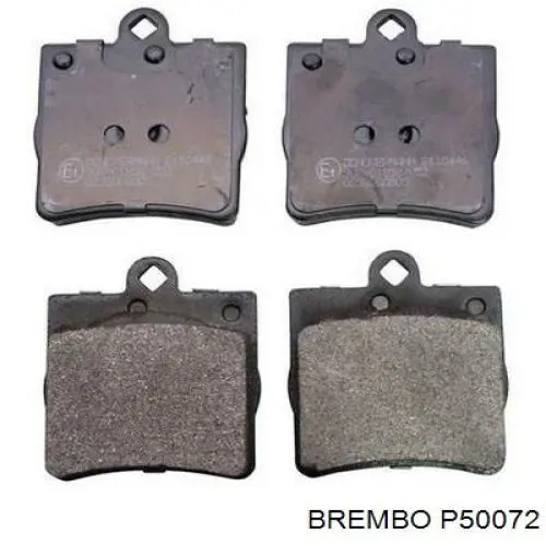 P50072 Brembo колодки гальмові задні, дискові