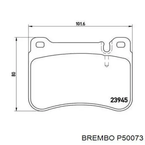 Гальмівні колодки Brembo P50073 ціна, від 34.43 USD