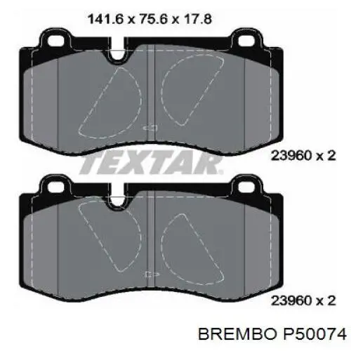 Передні тормозні колодки P50074 Brembo