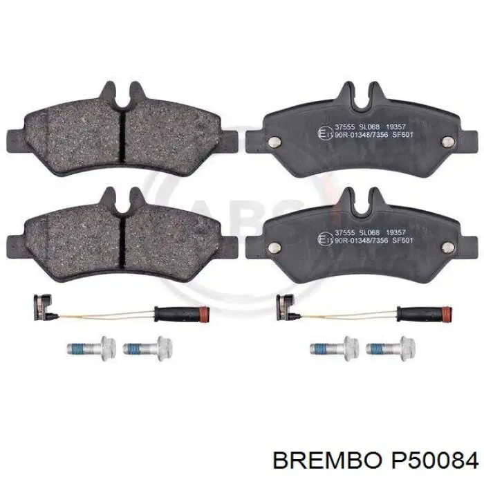 P50084 Brembo колодки гальмові задні, дискові