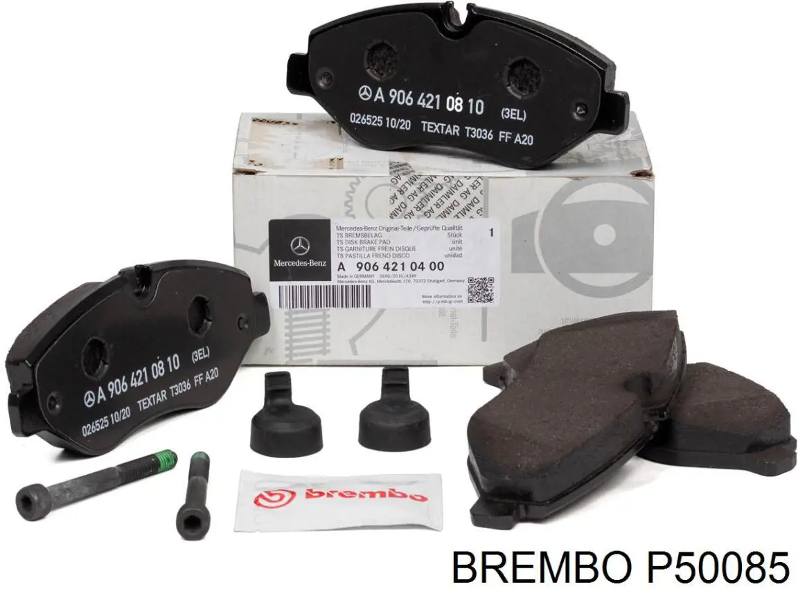 P50085 Brembo колодки гальмівні передні, дискові