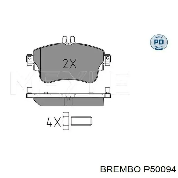 Передні тормозні колодки P50094 Brembo