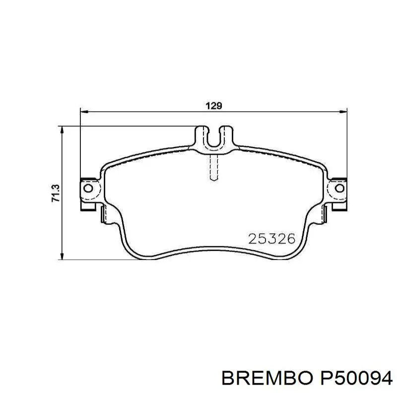P50094 Brembo Передні гальмівні колодки