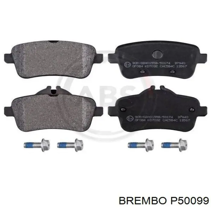 Колодки гальмові задні, дискові P50099 Brembo