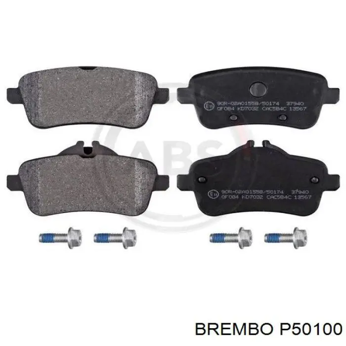 P50100 Brembo Колодки гальмові задні, дискові