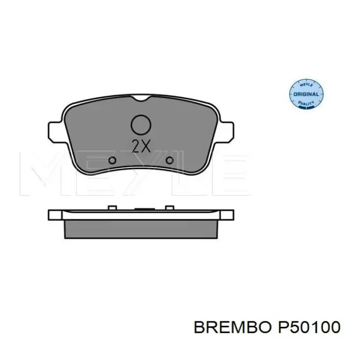Задні гальмівні колодки P50100 Brembo