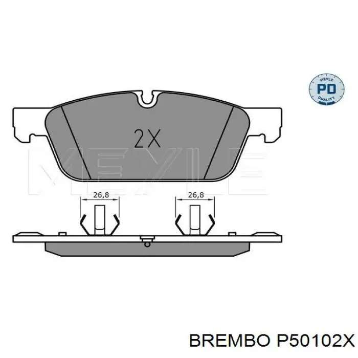 Гальмівні колодки Brembo P50102X ціна, від 123.52 USD