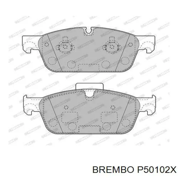Купити P50102X Brembo Колодки гальмівні передні, дискові