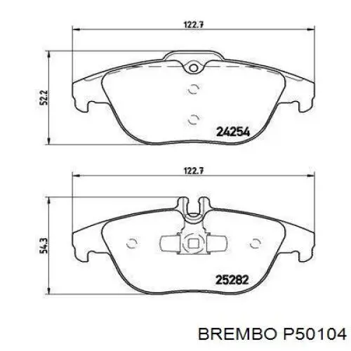 Купити P50104 Brembo Задні колодки