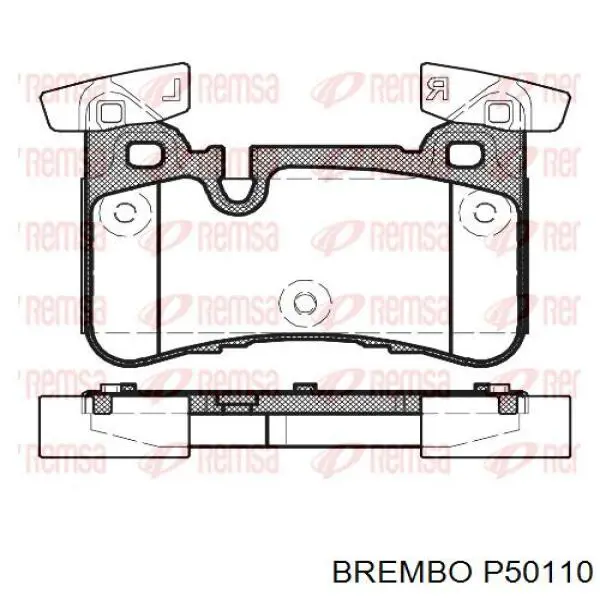 Купити P50110 Brembo Задні колодки