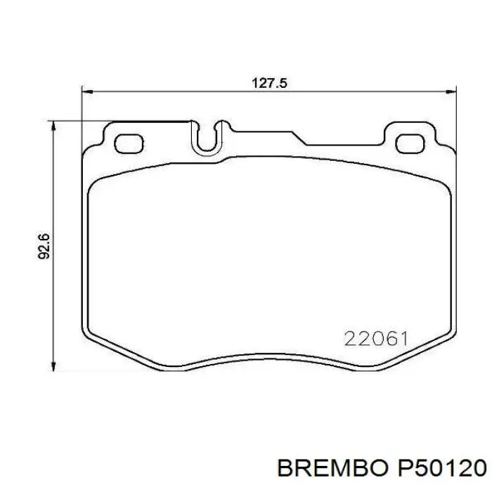 P50120 Brembo колодки гальмівні передні, дискові
