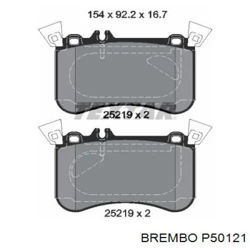Гальмівні колодки Brembo P50121 ціна, від 61.07 USD