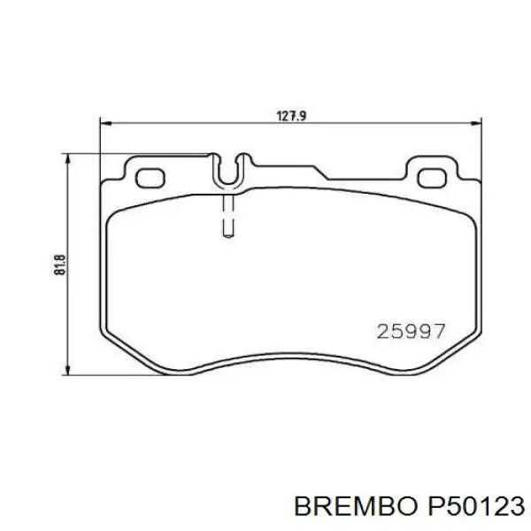 P50123 Brembo колодки гальмівні передні, дискові